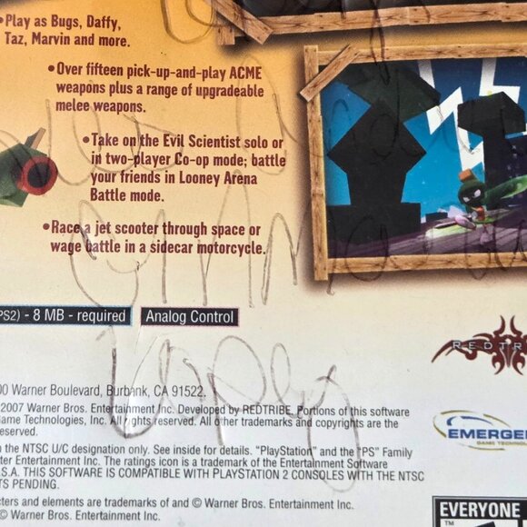Looney Tunes Acme Arsenal Sony PlayStation 2 PS2 Case Only No Manual or Game - Picture 3 of 4